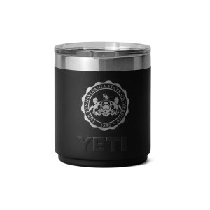 Yeti Rambler 10oz Lowball black Pennsylvania State University Seal